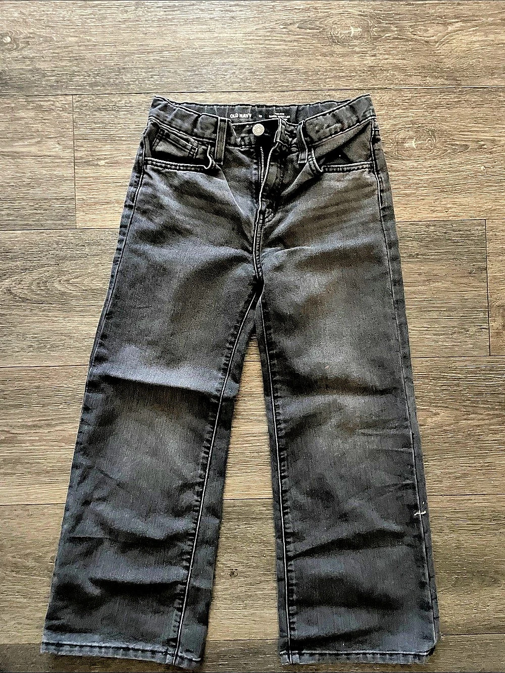 Old Navy High-Rise Baggy Wide Leg Built-In Tough Jeans Girls Size 10 Black Wide